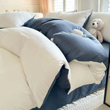 Solid Color Brushed Four Piece Set Home Textile Bedding Three Piece Set Autumn Short Plush Bed Sheets, Duvet Covers, Pillowcases