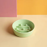 Ceramic Pet Bowl for Cat Slow Feeder Non-Spill Design Pet Slow Food Bowl Anti Choking Dog Bowl