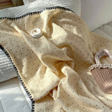 Cotton Double-Layer Gauze Kids Blanket Cute Bear Print Multifunctional Throw Blanket for Kids Beddings Air Conditioner Blanket