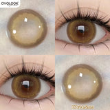 Popxstar  1 PAIR Big Brown Contact Lenses for Makeup Eyes Big Black Lenses Myopia Color Contact Lenses Belleza Pupils Grey Lenses