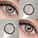 1pair New Style Grey-Cyan Series Natural Colored Contact Lenses for Eye Grey Pupils Lens Beauty Brown Contacts Green Lens