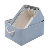 Popxstar New Linen Fabric Storage Basket Large Capacity，for Sorting and Organizing Miscellaneous Items Storage Baskets Woven Basket
