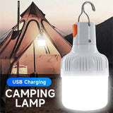 Popxstar Outdoor USB Rechargeable LED Lamp Bulbs High Brightness Emergency Light Hook Up Camping Fishing Portable Lantern Night Lights