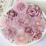Popxstar 10Pcs/Set Mix Fabric Flowers Simulation Flower Head Decoration Flowers For DIY Accessories