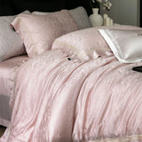 Popxstar  1000TC Egyptian Cotton Soft Silky Jacquard Embroidery Luxury Bedding Set Duvet Cover Flat/Fitted Bed Sheet Pillowcases 4Pcs