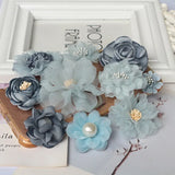 Popxstar 10Pcs/Set Mix Fabric Flowers Simulation Flower Head Decoration Flowers For DIY Accessories