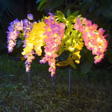 Solar Wisteria Flower Night Light Simulation Lamp Outdoor Waterproof Plug-in Lamp Solar Lawn Lamp Garden Courtyard Plug-in Lamp