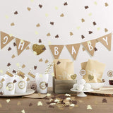 Popxstar  100Pcs/lot Teddy Bear Paper Confetti for Baby Shower Girl Boy Kids Bear Theme Birthday Party Decoration Supplies Table Scatter