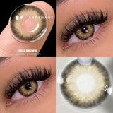 Popxstar 2pcs Natural Color Contact Lenses for Eyes Gray Contact Lens Yearly Fashion Blue Contact Lens Colored Eye Contacts