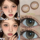 Popxstar  -Pink Contact Lenses Myopia Color Contact Lenses for Eye with Diopters Natural Grey Brown Eye Color Lenses Blue Lens 2PCS