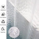 Popxstar Thick PEVA Clear Shower Curtain with 12Hooks Waterproof Bathtub Bathing Cover Mildewproof Modern Bathtub Partition Curtain