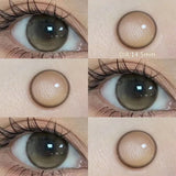 Popxstar Pink Eye Color Lenses Myopia Color Contact Lenses for Eyes 2pcs/pair Natural Lenses Pupils Brown Blue Grey Fashion Lens