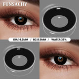 Popxstar  1 Pair Red Cosplay Witch Contact Lenses Halloween Black White Makeup Lens Crazy Party Role Playing Eye Contacts Lens