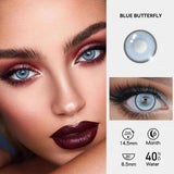 Popxstar  2pcs/pair New Cosplay Contact Lenses for Eyes Makeup Pupils Cosmetics Blue Eye Color Lenses for Myopia Lens 14.2/14.5mm