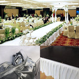 Popxstar White Pleated Table Skirt Wedding Backdrop Curtains Table Cothes for Birthday Banquet Stage Silk Table Skirting Event Party