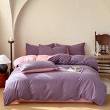 New 100% Cotton Bedding Set 1pc Duvet Cover and 2pcs Pillowcases  Plaid Soft Skin Friendly Bedding Single and Double King Size