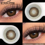 2pcs Natural Color Contact Lenses for Eyes Soft Lenses Colorful Beauty Pupils Gray Brown Contacts Yearly Blue Eye Lens