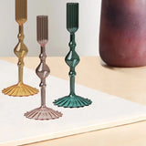 Popxstar  Retro Glass Candle Holder Wedding Supplies Candlelight Dinner Candlestick Props Ornament High Footed Candlestick Home Decoration