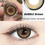 Popxstar New 1pair Colored Contact Lenses for Eyes Blue Natural Look Brown Eye Lenses Cosmetic Beauty Pupils