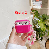 Popxstar Rose Heard Design Case For Airpods 3 2 1 Pro Fidget Toys Soft Silicone Cover For Airpods 2 3 Pro Spring Fexible Keychain