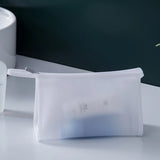 Popxstar  Minimalist Style Travel White EVA Mesh Cloth Cosmetic Bag Combination Bag Waterproof Toiletry Bag Travel Storage Makeup Bags