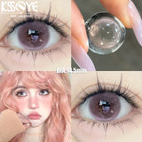 Popxstar  Color Contact Lenses 2Pcs New Product Myopia Degree 0 to -8.00 Cosplay Anime Purple Green Lenses Soft Lens