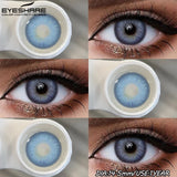 Popxstar  1Pair Fashion Colored Contact Lenses for Eyes Big Blue Eye Lens Natural Yearly Cosmetics Beauty Women Men Pupils