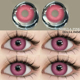 Popxstar  Colored Contact Lenses 2pcs Purple Contact Lenses Anime Cosplay Contact Eye Lenses Halloween Beauty Makeup Color Lens