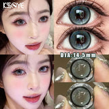 Popxstar  2Pcs Colored Contact Lenses with Degree 0~-8.0 Brown Lens Eye Beauty Pupil Prescription Myopia Soft Black Lens