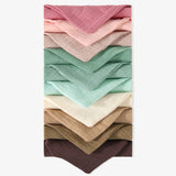 Popxstar Soft Absorbent Gauze Cotton Baby Square Towels Infant Wash Hand Face Towels Crepe Muslin Saliva Wipe Face Cloths for Babies