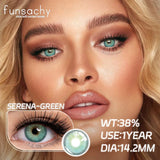 Popxstar  2pcs Color Brown Contact Lenses for Eyes Fashion Natural Gray Softlens Eye Makeup Contacts Yearly Cosmetic Color Lens