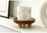 Popxstar Retro Japanese Solid Wood Tray Earring Jewelry Plate Perfume Shelf Cosmetics Storage Entrance Key Storage Tray Home Decorations