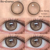 Popxstar 1 Pair Natural Brown Lenses Colored Contact Lenses Brown Lenses Natural Eye Lenses with High Quality Natural Lens
