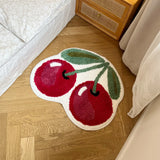 popxstar Pink Cherry Super Soft Handmade Tufting Rug Kid Room Decoration Salon Thick Pile Rug Irregular Carpet For Living Room Home Decor