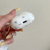 Popxstar  INS Niche Point Bowknot Peach Heart Pendant Cute Silicone Earphone Case For AirPods Pro 2 3 4 Soft Cover Shockproof Non-slip