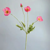 Popxstar spring decor Artificial Flowers Fake Poppy Silk Flowers Long Stem Housewarming Garden Table Wedding DIY Party Wedding Bridal Bouquet Decor