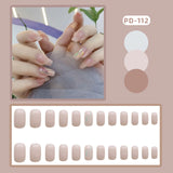 Popxstar 24pcs Lemon Short Wear Tips Nail False Patch Press on Nails Supplies for Professionals Artifical Fake Nails Faux Ongles Uñas