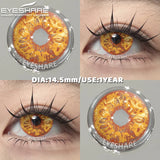 1 Pair red/white cosplay color contact lenses for eyes crazy Halloween Eye makeup Role playing Eye cosmetics color lens