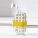 2-in-1 With Straw Water Bottle Ice Cube Silicone Tray Food-grade Ice Make Pressing Mould Ice Drink Cup Outdoor Fruit Juice Cup