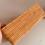 Popxstar burr basket idea Rectangular Rattan Storage Baskets Handmade Woven Nesting Wicker Baskets for Decor Fruit Tray and Snack Storage Box