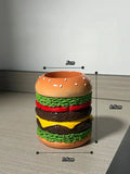 Popxstar Hamburger Pen Holder Pencil Holder for Desk Hamburger Handmade Pencil Holder Bedroom Desk Organizers Desk Accessories Decoration