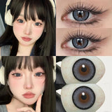 1pair/2pcs Black Large Diameter Color Contact Lenses Men with Diopter Myopia Fashion Color Contact Lenses Natural Fast Shipping