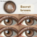 Popxstar 1 Pair Natural Brown Lenses Colored Contact Lenses Brown Lenses Natural Eye Lenses with High Quality Natural Lens