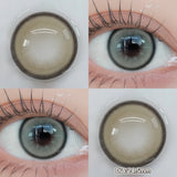 Popxstar  -With 1bottle Lens Liquid Lens Solution 2pcs Myopia Colored Contact Lenses for Eyes Big Black Lens Brown Beauty Pupils