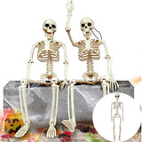 Popxstar 40cm Halloween Human Shape Skeleton,Posable Skeleton,Human Shape Bones,Halloween Herror Decorations,Haunted House Horror Props