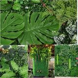 Popxstar 60x40cm Artificial Green Wall Landscape Home Garden Jungle Decor Fake Plants Plastic Lawn Decoration Wall Panels Garden Fence