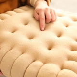 Popxstar Biscuit Shape Plush Cushion Soft Creative Pillow Chair Seat Pad Decorative Cookie Japanese Tatami Back Cushion Sofa Pillows