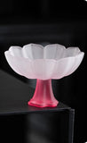 Popxstar  LotusShaped Transparent Dessert Dish Bowl Chinese Aesthetic Tableware Home Kitchen Dessert Fruit Highfooted Tray Tea Tasting Cup
