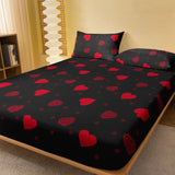 Popxstar Four Seasons Men and Women Simple Fashion Love Print Sanded Bedspread Home Bedroom Hotel