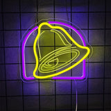 Cartel Led Lamp for Camera 3D Carved Logo Taco By Usb Bell Commercial Neon in Bars Restaurants and Shops. Sign Powered Used Big